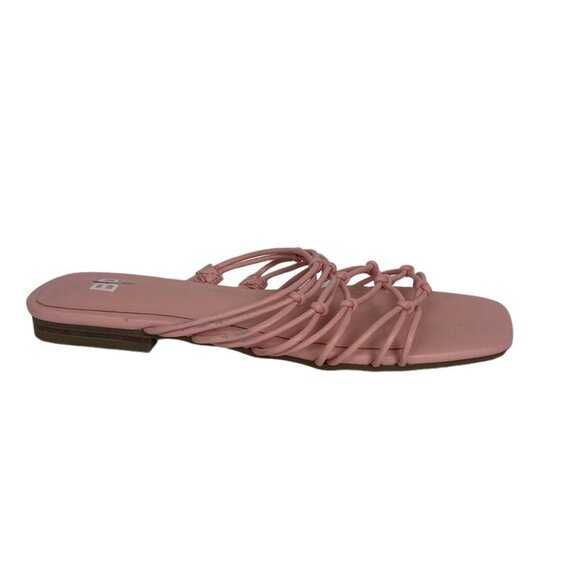 Nordstrom BP Pink Strappy Slides Sandals Size 5.5 Knotted Straps Piper Strappy - Picture 3 of 11